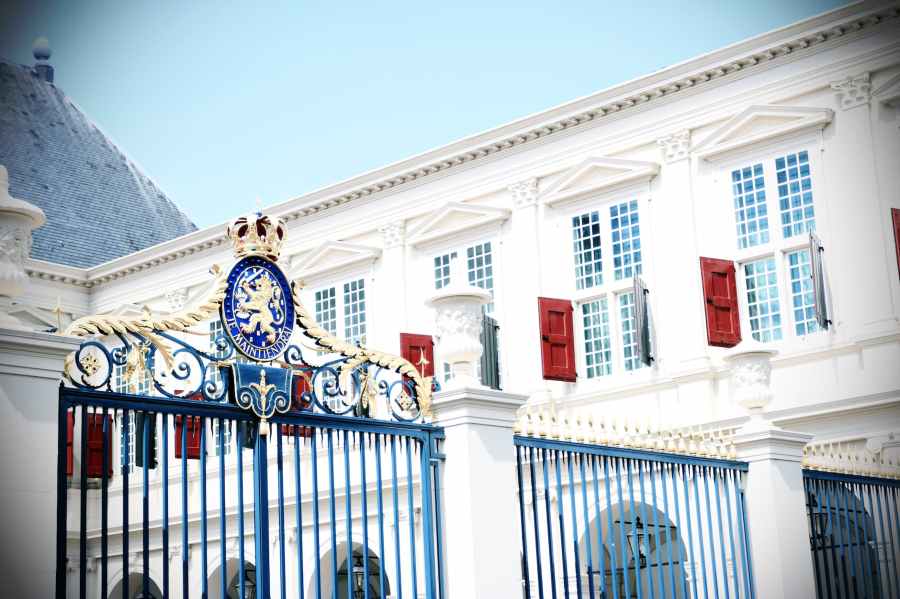 closed blue gate