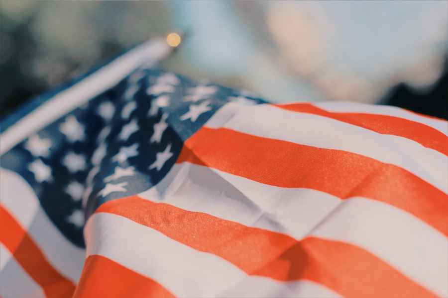 close up photo of american flag