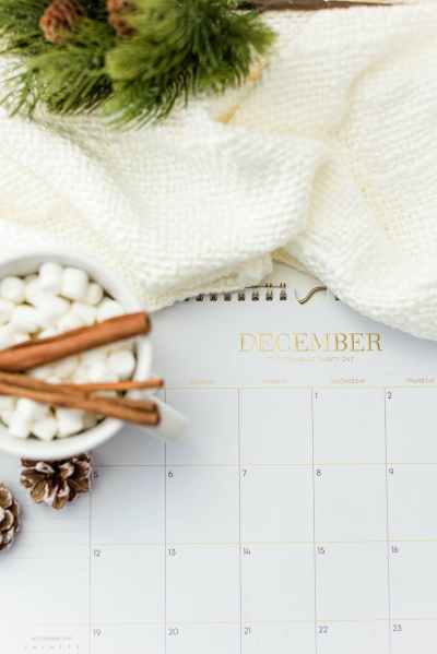 white textile and white month calendar
